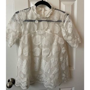 Anthropologie HD in Paris Lemon Lily Lace Blouse